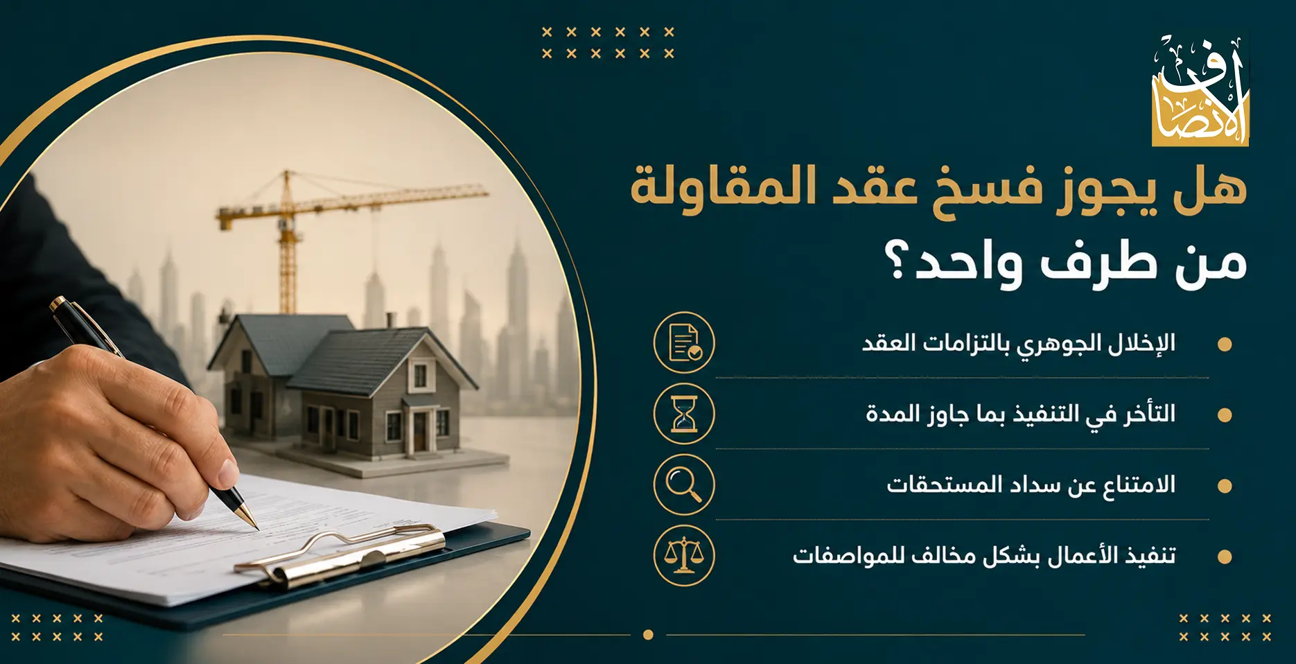 هل يجوز فسخ عقد المقاولة من طرف واحد؟
